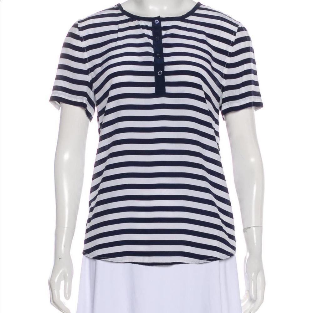 Equipment stripped short sleeve top